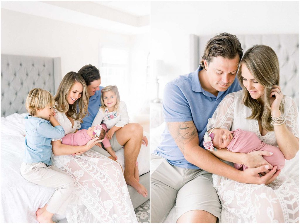 Light and airy family at home session